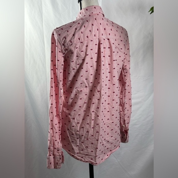 GAP Pink and White Striped Button Down Shirt - Picture 4 of 10